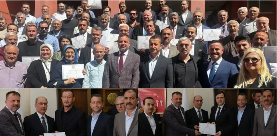 AK Partili ve MHP'li Cumhur İttifakı İzmit Meclis üyeleri mazbatalarını aldı